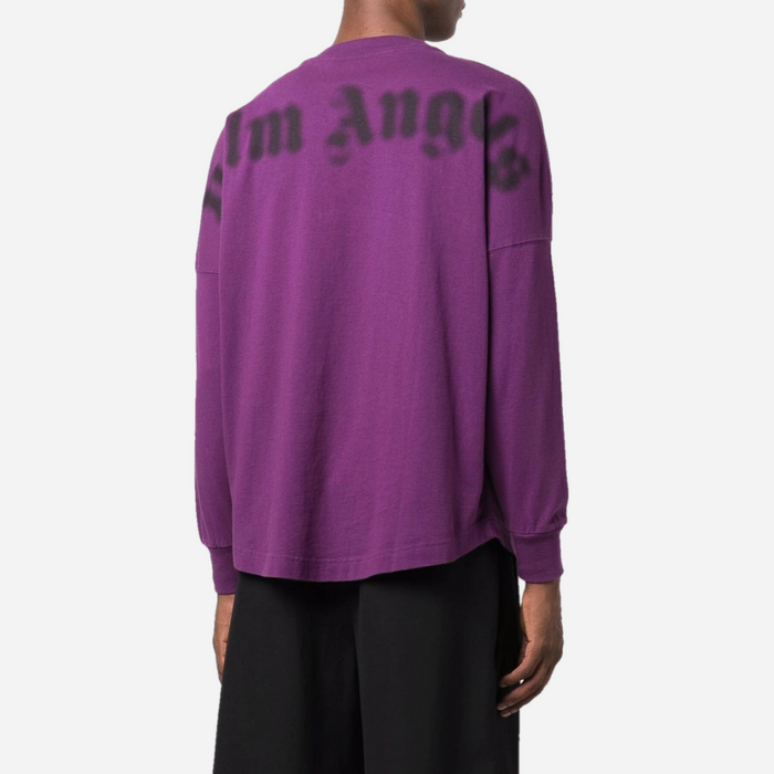 PALM ANGELS BLURRED LOGO OVERSIZED LONG SLEEVE
