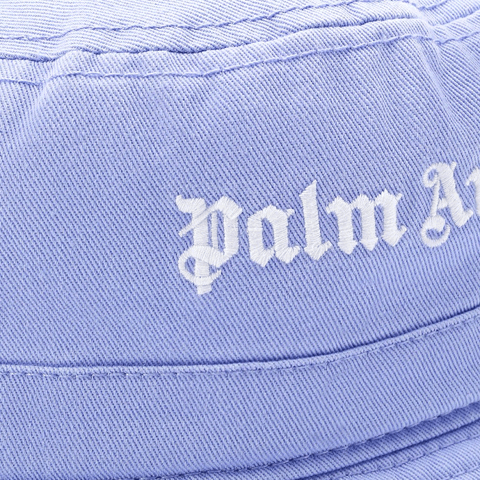 PALM ANGELS Twill Bucket Hat In Light Blue