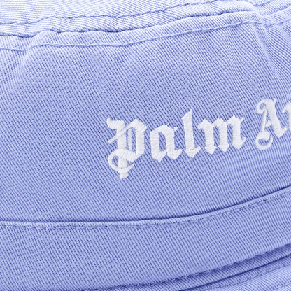 PALM ANGELS Twill Bucket Hat In Light Blue