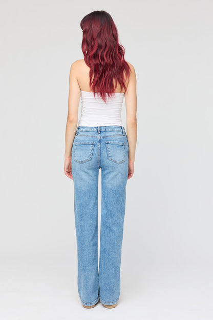 Paris Stretch High Rise Wide Leg Jean