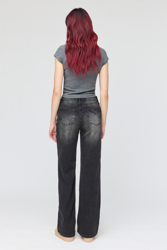Paris Stretch High Rise Wide Leg Jean