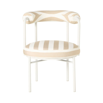 Parri Dining Chair Taupe Stripe