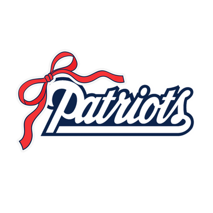 Patriots Tee with Bow Long Sleeve V-Neck