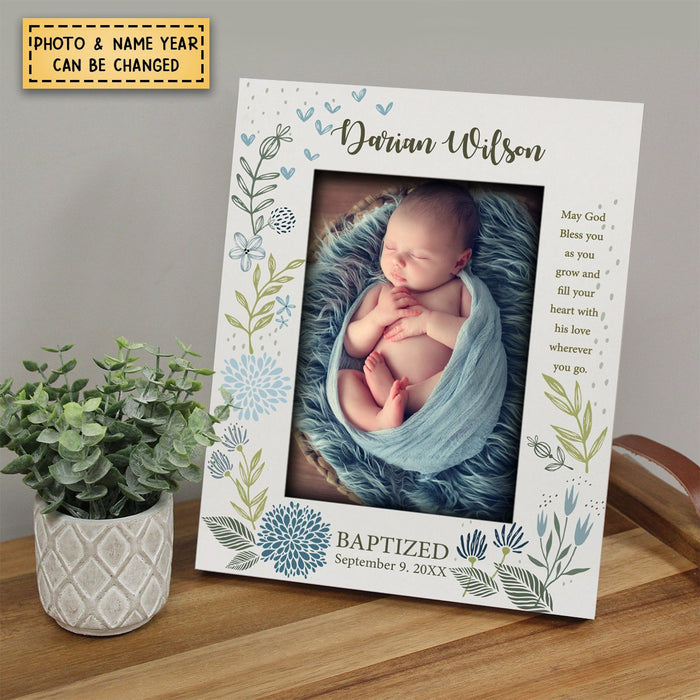 Personalized Blessings Baptism Gift, Religious Baby Girl/Boy Picture Frame