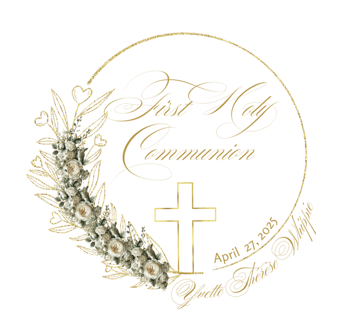 First Holy Communion Cross Necklace - A Treasured Symbol of Faith 🕊️ - Personalizable - Whippie's