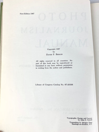 Photojournalism Manual, 1967 First Edition