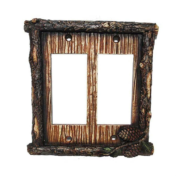 Pine Cone Double Rocker Wall Switch Plate Switch and Outlet Wall Plate