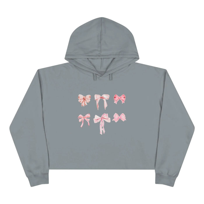 Pink Bow Power Cropped Hoodie - Bow-tiful and Cozy 🎀💖 - Whippie's