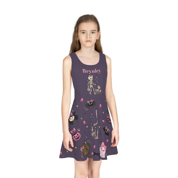 Pink Halloween Squad Sleeveless Sundress - Personalizable - Whippie's