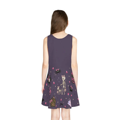 Pink Halloween Squad Sleeveless Sundress - Personalizable - Whippie's