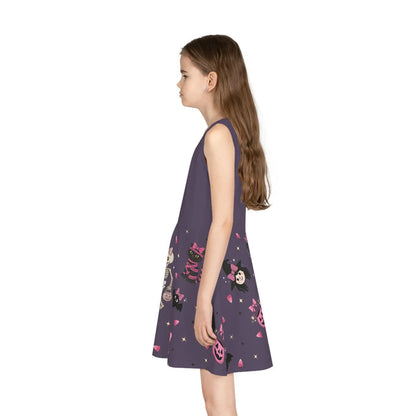 Pink Halloween Squad Sleeveless Sundress - Personalizable - Whippie's