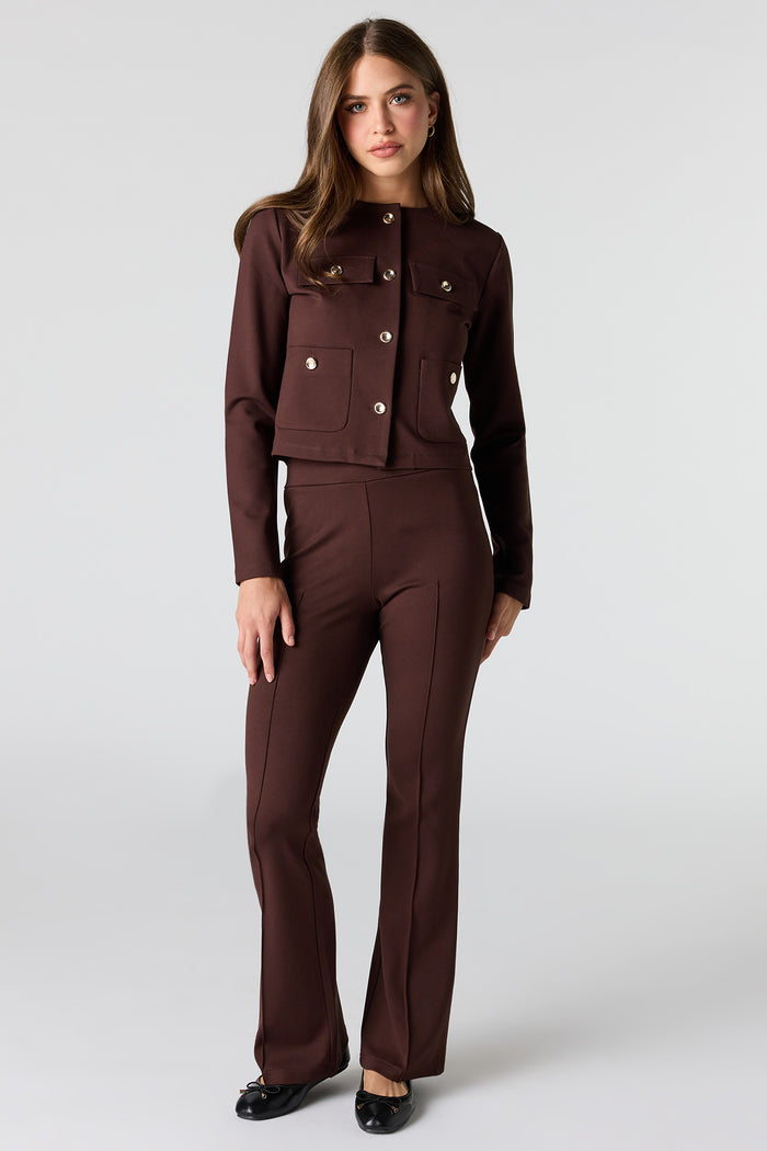 Pintuck Flare Dress Pant