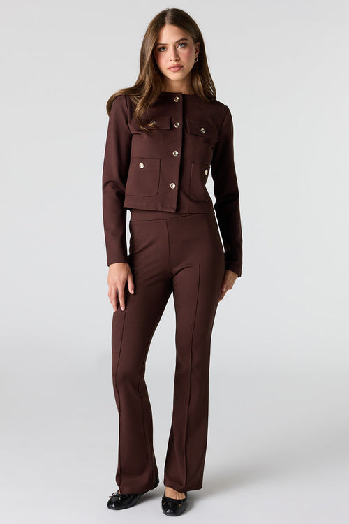 Pintuck Flare Dress Pant