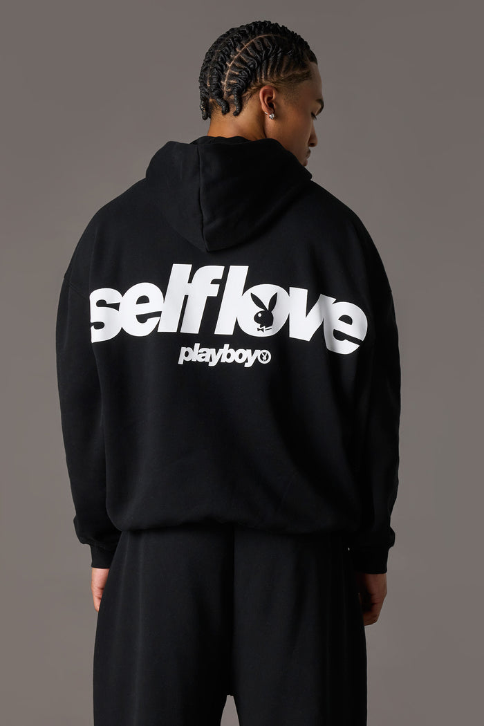 Playboy Graphic Baggy Fleece Hoodie