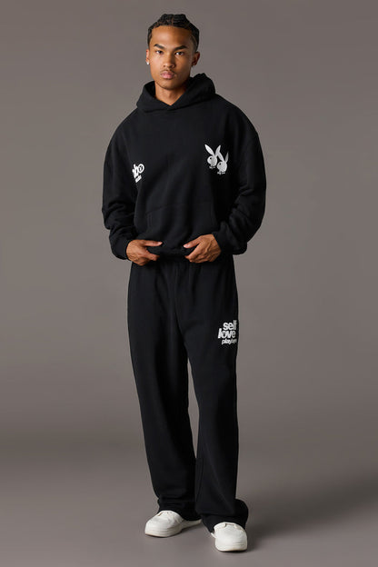 Playboy Graphic Baggy Fleece Hoodie