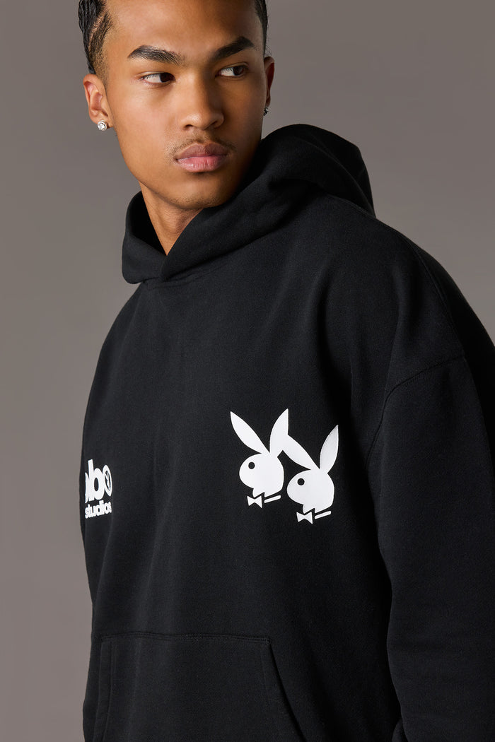 Playboy Graphic Baggy Fleece Hoodie