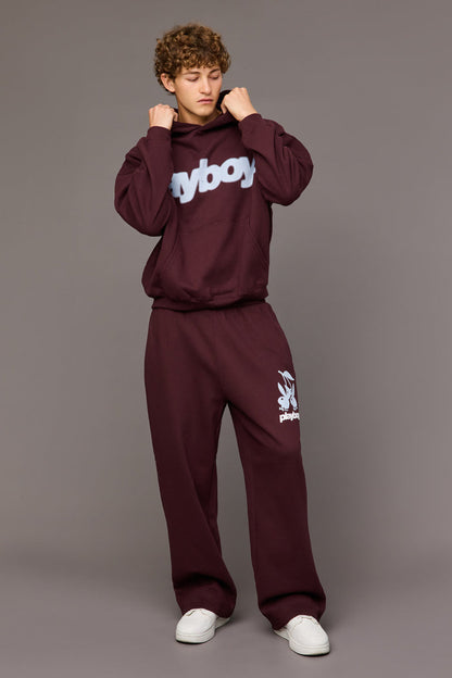 Playboy Graphic Wide Leg Fleece Sweatpant
