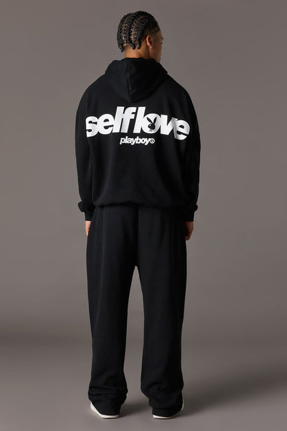 Playboy Graphic Wide Leg Fleece Sweatpant
