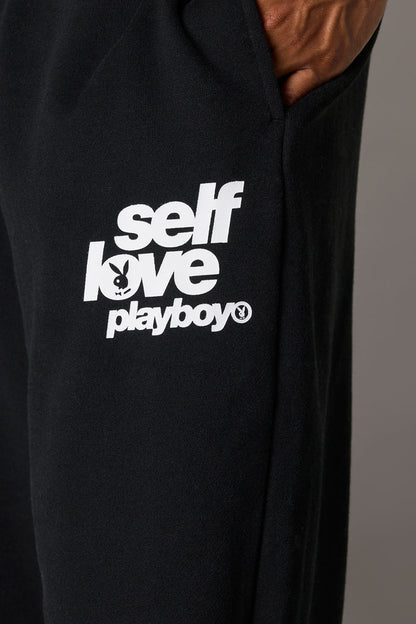 Playboy Graphic Wide Leg Fleece Sweatpant