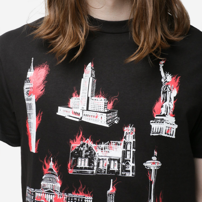 PLEASURES MONUMENT BLACK TEE