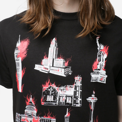 PLEASURES MONUMENT BLACK TEE