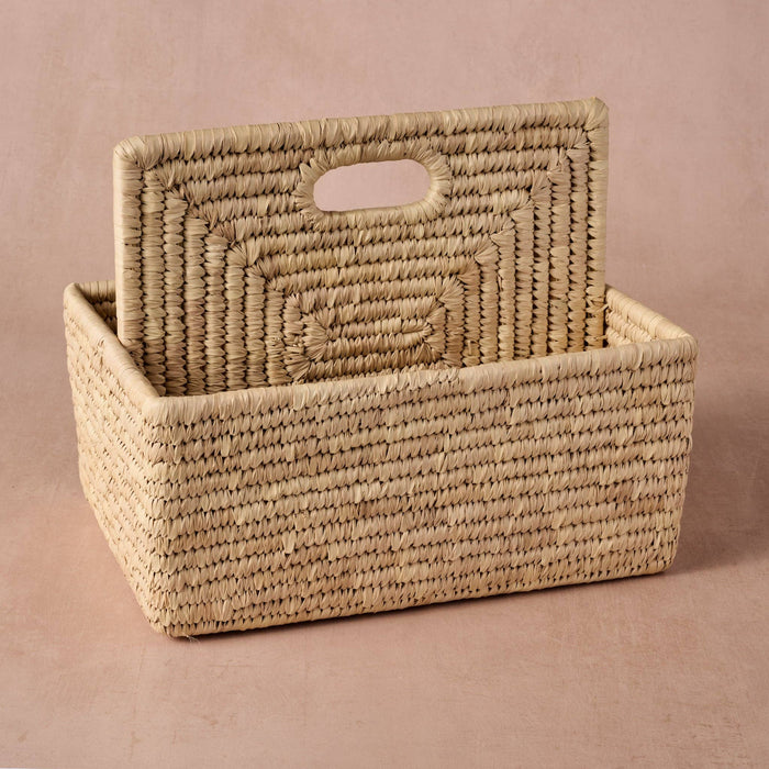 Pleta Woven Date Palm Leaf Utensil Caddy