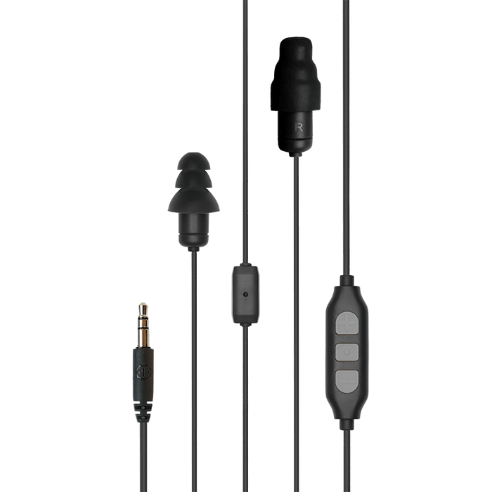 plugfones black grey cable