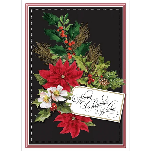 Poinsettia Christmas Card
