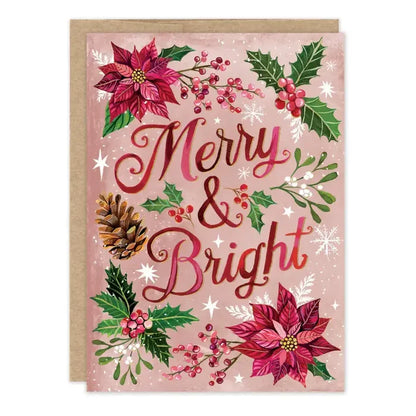 Poinsettia Merry & Bright Boxed Cards
