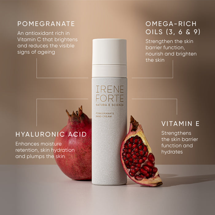 Irene Forte-Pomegranate Hand Cream-Body-IreneForteSkincarePomegranateHandCream2b-The Detox Market |