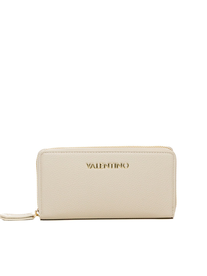 VALENTINO Portafogli pelle ecru VPS7LX155 BRIXTON-ECRU