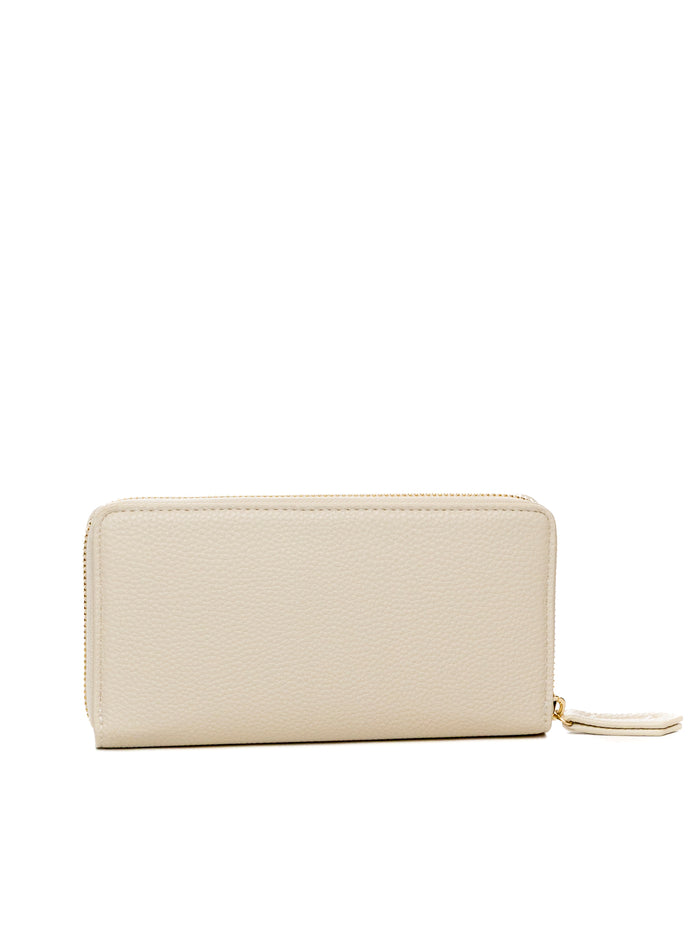 VALENTINO Portafogli pelle ecru VPS7LX155 BRIXTON-ECRU