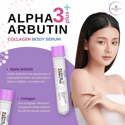 Precious Skin Thailand Alpha Arbutin 3 Plus Collagen Body Serum 45ml سيروم الجسم ألفا أربوتين 3 بلس كولاجين من بريشوس سكين تايلاند - Princess Cosmetics Qatar