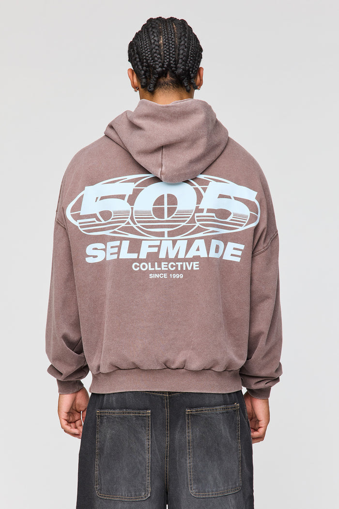 Premium Heavyweight Washed Graphic Boxy Hoodie