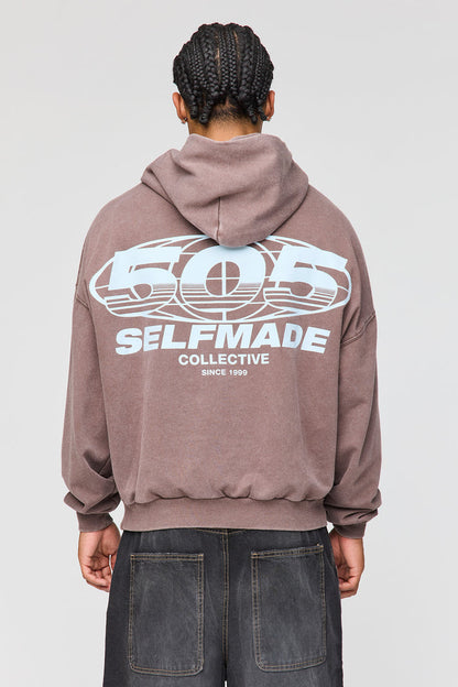 Premium Heavyweight Washed Graphic Boxy Hoodie