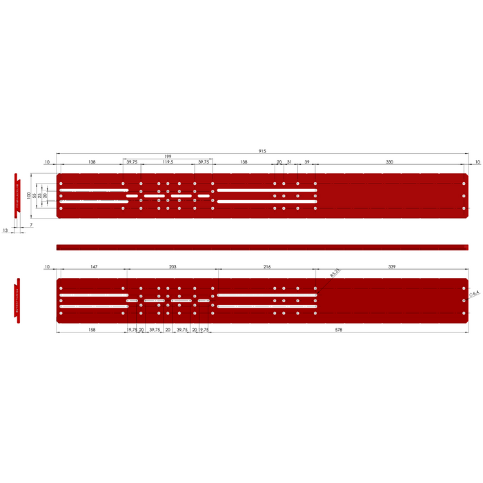 PrimaluceLab Losmandy Style Dovetail Plate 915mm PLUS (PLLLOS915P) PrimaluceLab