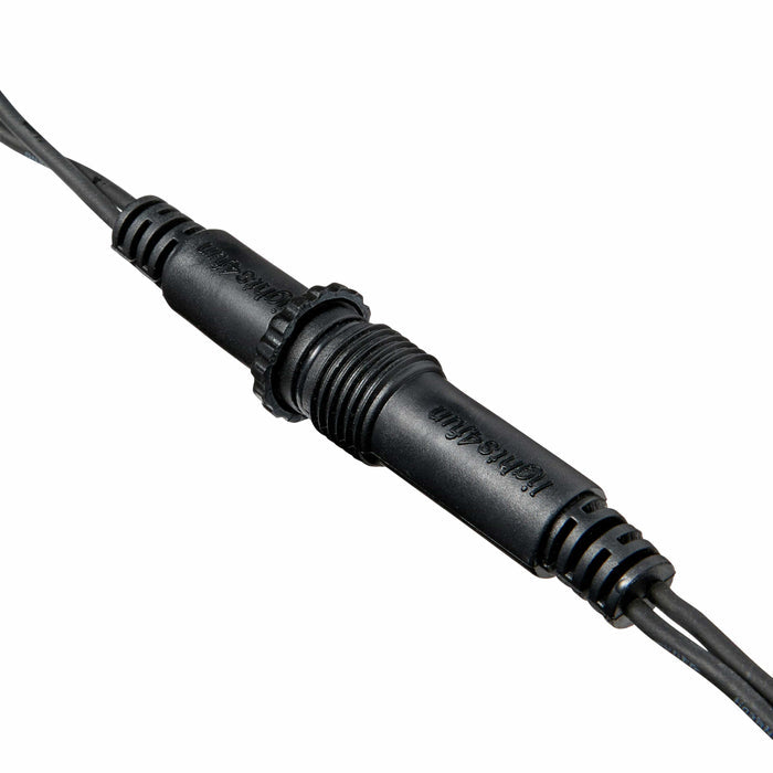 Pro Connect 20m 40 Warm White Connectable Festoon Lights Clear Cap Black Cable