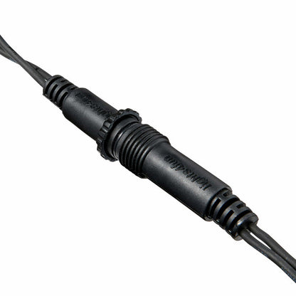 Pro Connect 20m 40 Warm White Connectable Festoon Lights Clear Cap Black Cable