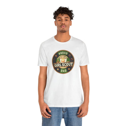 Proud Girl Scout Dad - Unisex Jersey Tee - Adventure Awaits! - Whippie's