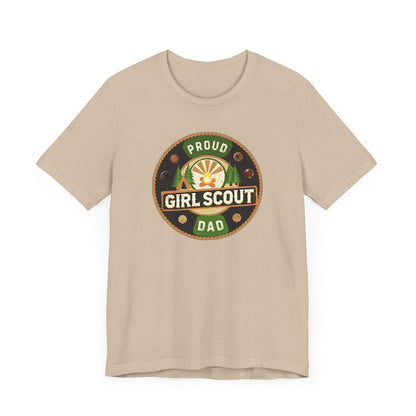 Proud Girl Scout Dad - Unisex Jersey Tee - Adventure Awaits! - Whippie's