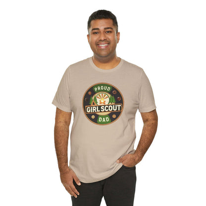 Proud Girl Scout Dad - Unisex Jersey Tee - Adventure Awaits! - Whippie's