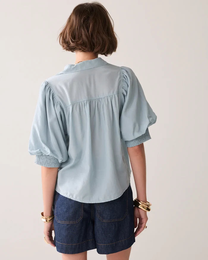 Puff Sleeve Blouse | Blue