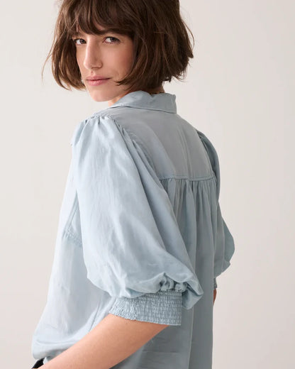 Puff Sleeve Blouse | Blue
