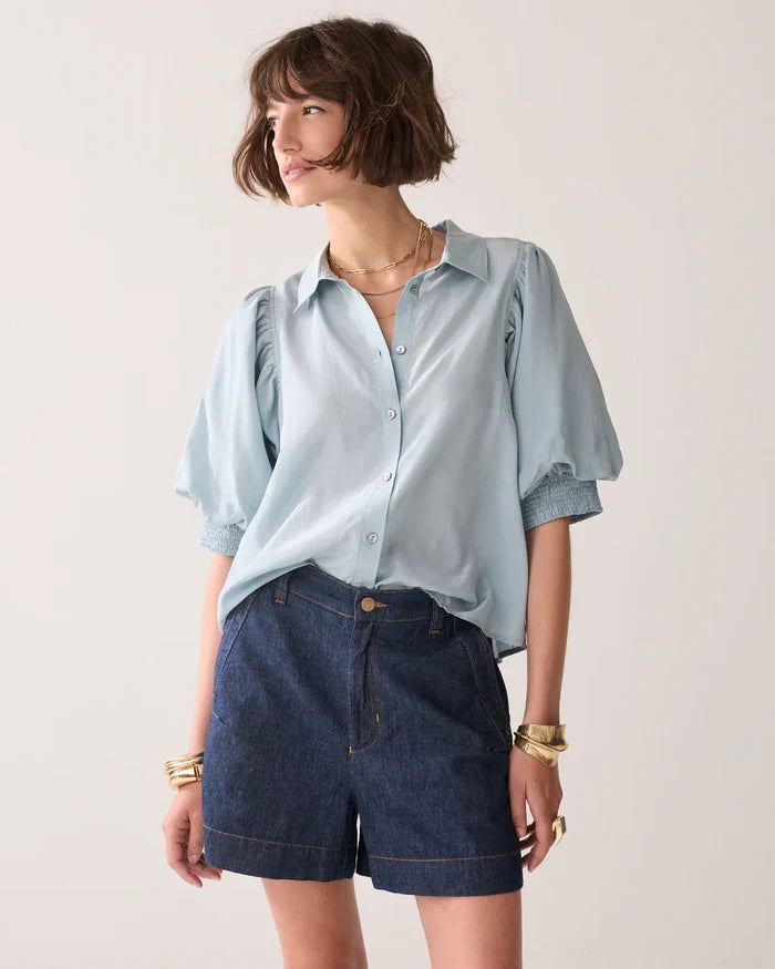 Puff Sleeve Blouse | Blue