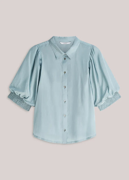 Puff Sleeve Blouse | Blue