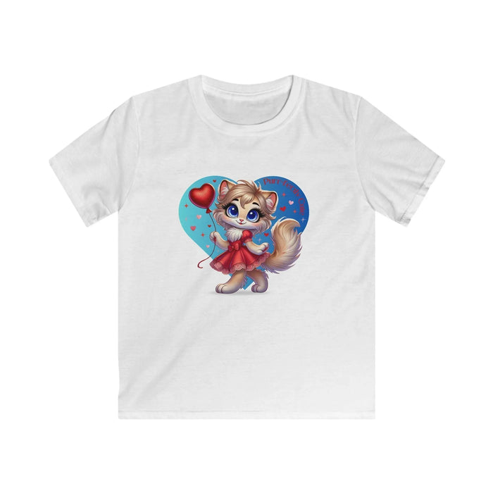 💖 Purr-fectly Cute 😻 Kids Softstyle Tee ✨ Adorable style for your little sweetheart! - Whippie's