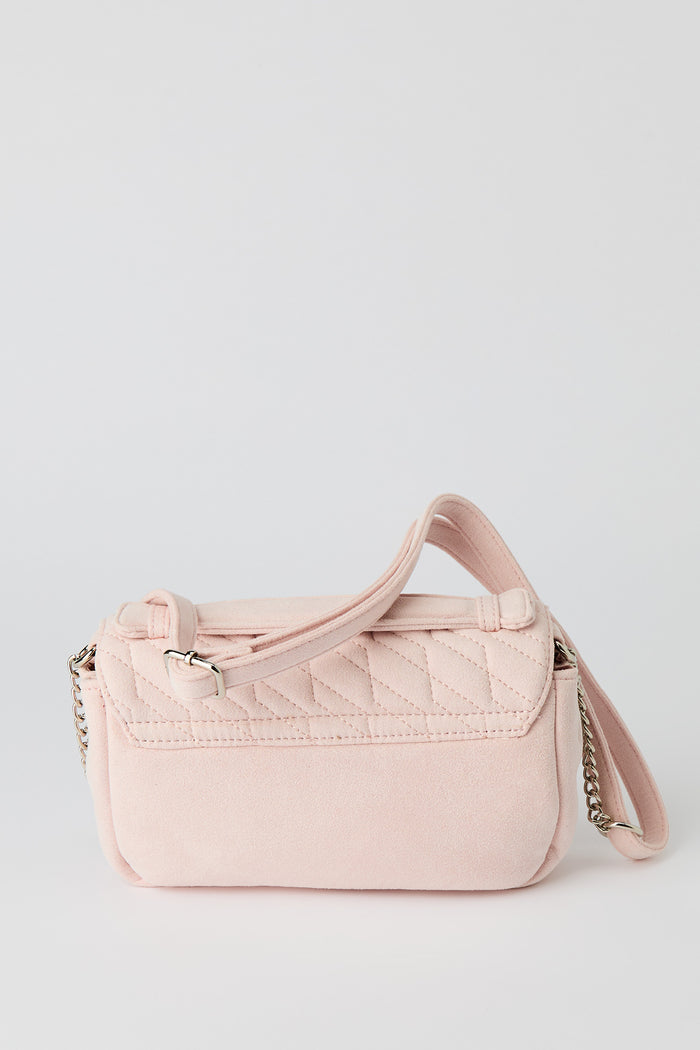 Quilted Crossbody Purse with Keychain