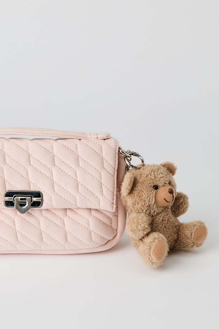 Quilted Crossbody Purse with Keychain