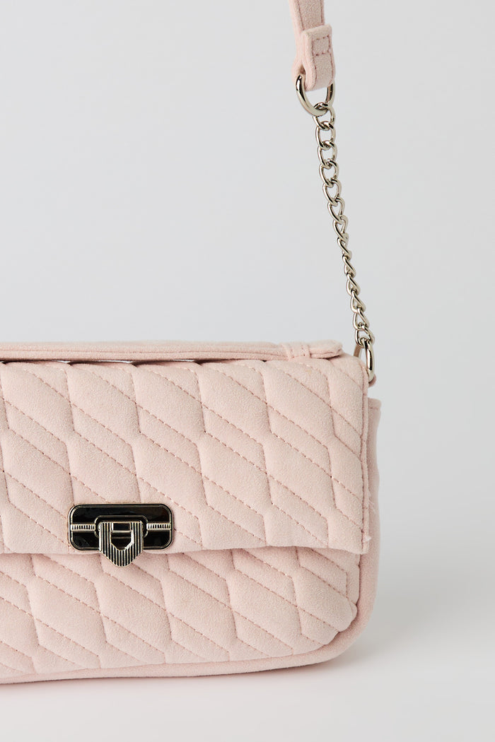 Quilted Crossbody Purse with Keychain