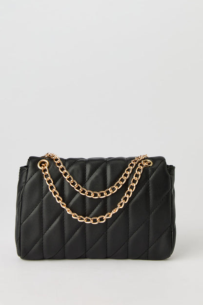 Quilted Crossbody Purse with Keychain